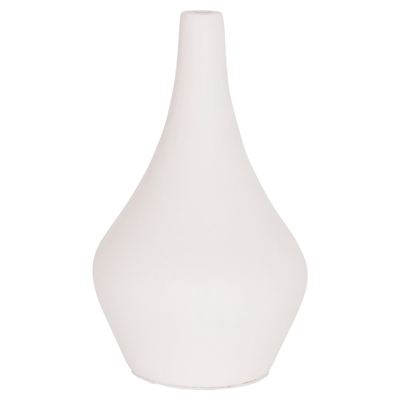 Vazo dekorative tavoline Deni HM4663.02S, fiber cement, 15x27 cm, e bardhë