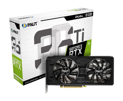 Kартичка Графичка PALIT GeForce RTX 3060 Ti Dual LHR, 8GB GDDR6
