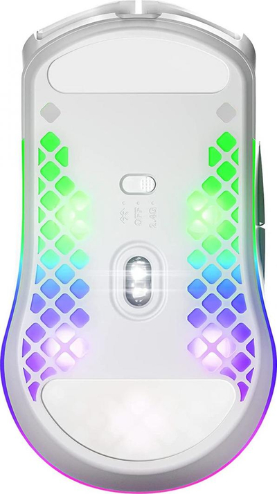 Maus SteelSeries Aerox 3 Snow Wireless 2022 (62608), i bardhë