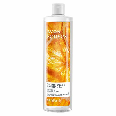 Xhel dushi për femra Avon Senses Orange Twist, 500 ml