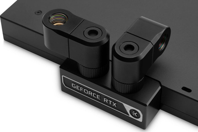 Fiting për ftohje me ujë EK Water Blocks EK-Quantum Torque Double Rotary 28mm Offset, i zi