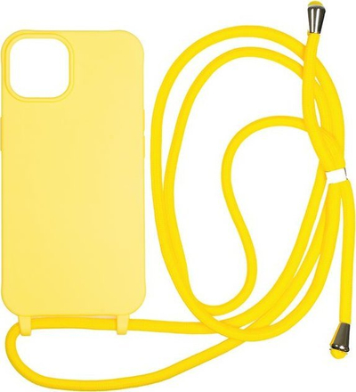 Maskë me rrip Mobile Origin Lanyard Case për iPhone 14, TPU, e verdhë