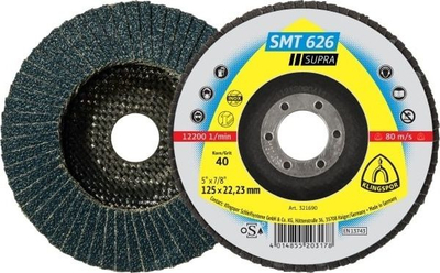 Disk gërryes Klingspor FI=125 22 grit 40, 1 copë