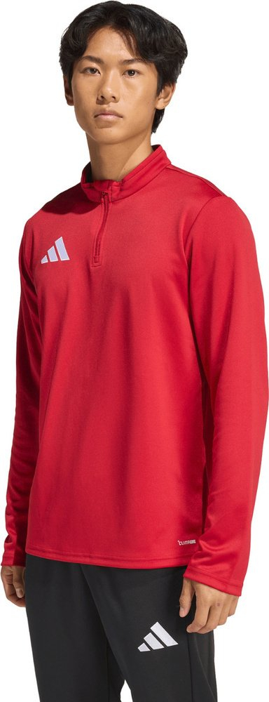 Bluzë trajnimi Adidas Entrada 26, mëngë të gjata, fermuar gjysmë, e kuqe