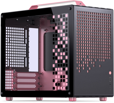 Kuti kompjuteri Jonsplus Z20, Micro ATX, panel xhami, e zezë rozë