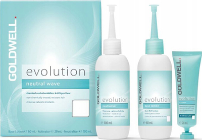 Set permanent për flokë Goldwell Evolution 1, ondulim neutral, për flokë normalë dhe të hollë