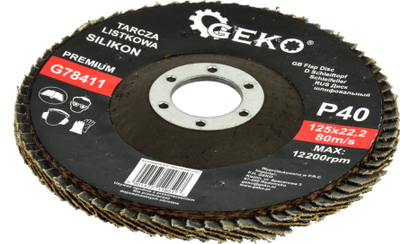 Disk flap Geko SILICON, 125mm, P40, jeshil