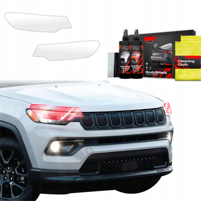 Заштитна фолија за фарови BodyShield Jeep Compass 2020-2024, сет 2in1, транспарентна