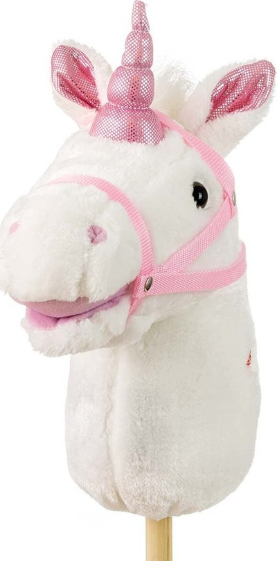 Играчка коњ со стап Milly Mally Hobby Horse, со движења и звуци, од 18 месеци, бел