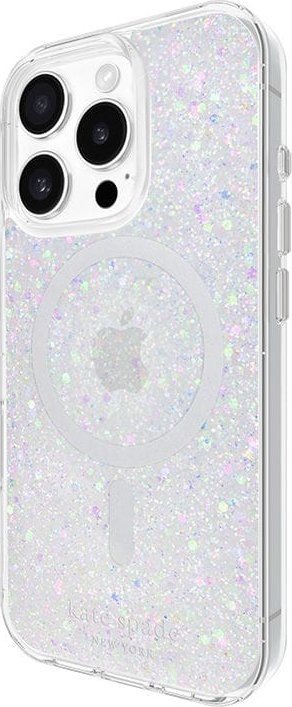 Заштитна кутија Kate Spade New York Chunky Glitter MagSafe, за iPhone 16 Pro, проѕирна со сјај