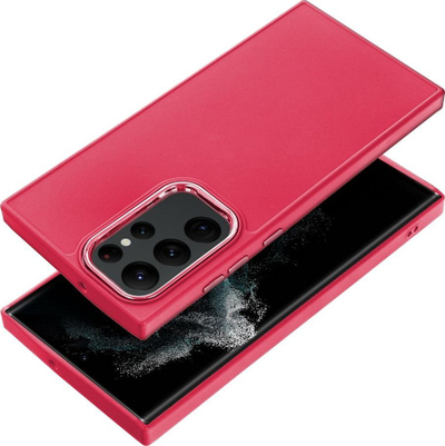 Maskë mbrojtse për telefon Frame Case Samsung Galaxy S22 Ultra, TPU, me cepa të forcuar, e zezë