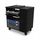 Raft anësor studio Glorious Modular Side Rack, 12U, me sirtar, ngjyrë e zezë