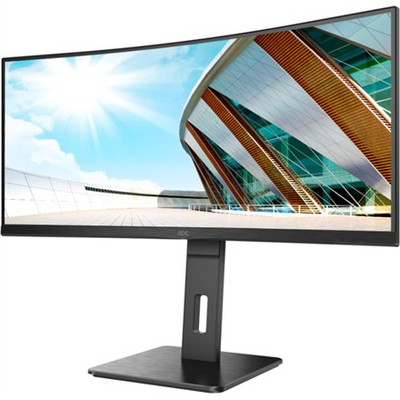 Монитор AOC CU34P2A, 34", 3440x1440, 100Hz, црн