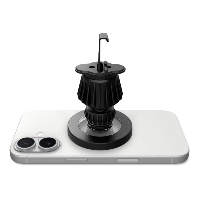 Mbajtëse telefoni për makinë Spigen MFT13, magnetike MagSafe, për pult edhe grilë ajrimi, ngjyrë argjend