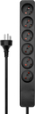 Prizë zgjatuese Microconnect MC-GRU0607DKB, 6 dalje, kabëll 7 m, e zezë