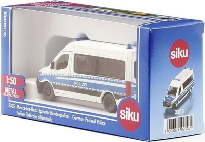 Lodër makine Siku Mercedes Benz Sprinter 2305, policia federale gjermane, metal, blu
