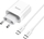 Set karikuesish Hoco C80A, 1 USB-A, 1 USB-C, 3A, i bardhë
