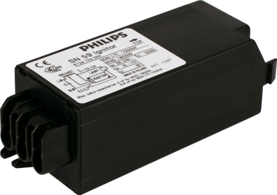 Ndezës llampash Philips SN 59, semi-paralel, për MHN/SON, i zi