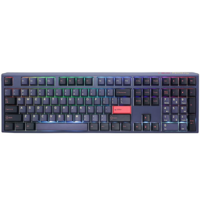 Tastierë gaming Ducky One 3 Cosmic Blue, mekanike MX Blue, RGB LED, blu