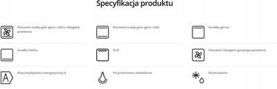 Furrë inkaso Franke FMA 86 H BK, 71L, klasa A, xham i zi