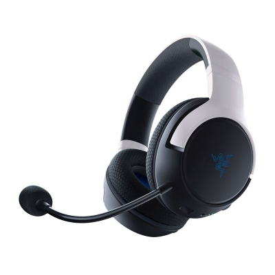 Kufje lojrash Razer Kaira HyperSpeed, wireless, për PlayStation, të bardha
