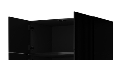 Garderobë PAFOS 2D BASE, 90x55.5x45 cm, Black Matt, e zezë matte