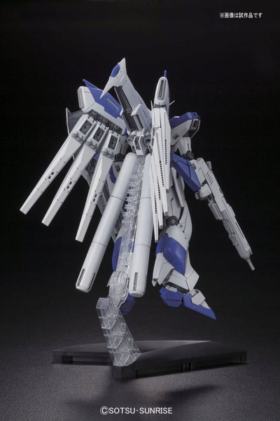 Model kit Bandai Hi Nu Gundam Ver. Ka MG, 1/100, plot pjesë lëvizëse, bardhë me vjollcë