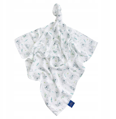 Pelenë muslinë Bocioland Bamboo Diaper, 120x120cm, 100% bambu, me koala, e bardhë