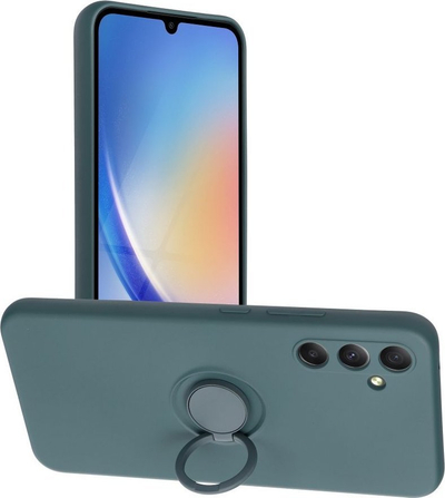 Këllëf silikoni me unazë OEM për Samsung Galaxy A34 5G, jeshil