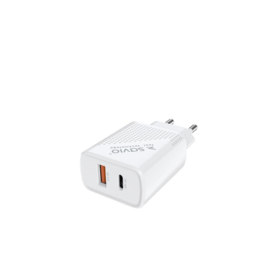Karikues muri Savio LA-04, 1x USB A, 1x USB C, 3A, i bardhë