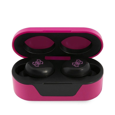 Kufje pa tela Guess GUTWST31EM, Bluetooth 5.0, TWS me kuti karikimi, magenta