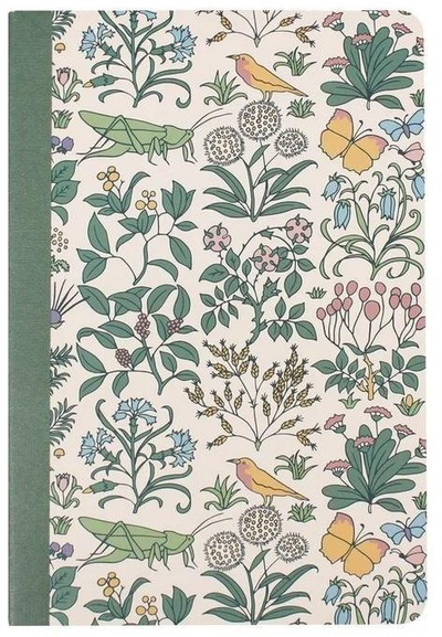Fletore A5 ACS Voysey Apothecarys Garden, kapak i butë, dizajn lulesh, shumëngjyrëshe