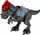 Lodër dinosauri Mega Creative Functional, me drita, me zëra, gri me të kuqe