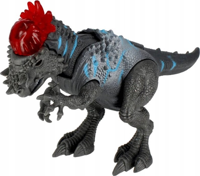 Lodër dinosauri Mega Creative Functional, me drita, me zëra, gri me të kuqe