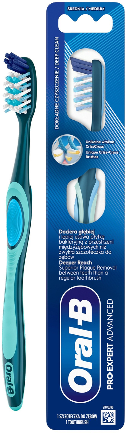 Furçë dhëmbësh Oral-B Pro Expert Advanced, medium, 1 copë, blu