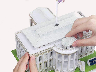 Puzzle 3D hapësinor Jokomisiada WHITE HOUSE ZA2529, 35 copa, modeli Shpia e Bardhë