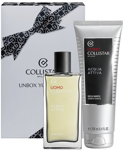 Сет подарок за мажи Collistar Gift Set Men Energy and Freshness Boost, Acqua Attiva 100ml, гел за туширање 250ml