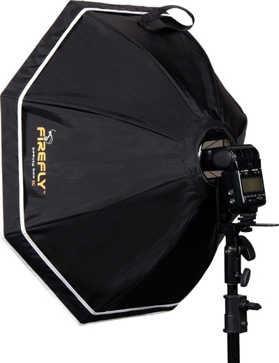 Softbox për blic Aurora Firefly II FBO2 65SG, 65 cm, sipërfaqe silver gold
