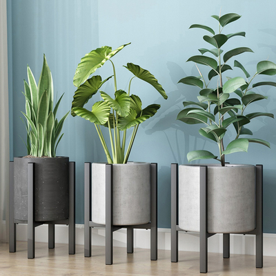 Mbajtëse lulesh Strado PILLAR, metal i rregullueshëm, për vazo, e zezë