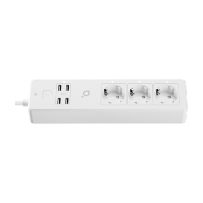 Kabllo vazhduse Acme smart SH3103, 3-PRIZA, 4-USB, 3m, e bardhë