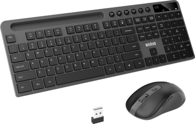 Set tastierë dhe mi Marvo KC411W, wireless, layout US, i bardhë
