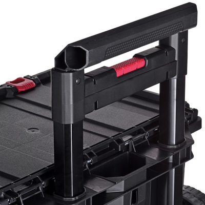 Sistem modular veglash Keter Stack N Roll 250927, me rrota, dorezë teleskopike, i zi