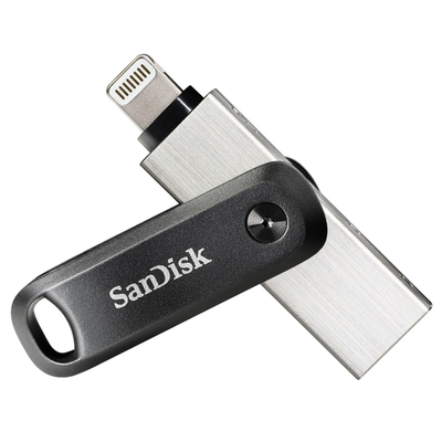 USB SanDisk iXpand, 128GB, USB 3.0/Lightning, e zezë