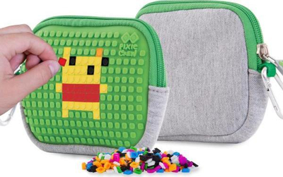 Çantë ruajtëse Pixie Crew Storage Pouch, panel silikoni, 15 cm, gri me jeshile