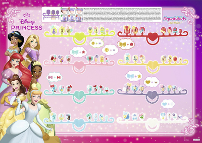 Set loje Aquabeads Disney Princess Nail Studio, 40 thonj, për kalamaj 4+