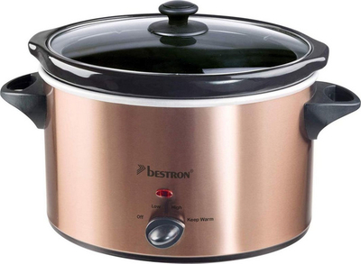 Tenxhere elektrike Bestron Slow Cooker, 225W, 4.5L , e zezë/bronztë