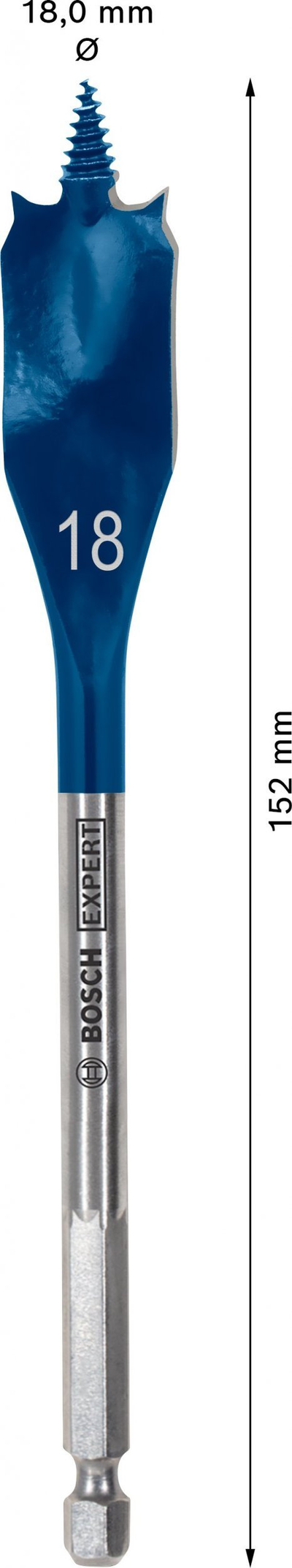 Stërvitëse druri Bosch EXPERT Self Cut Speed, 18mm, 152mm, metalike