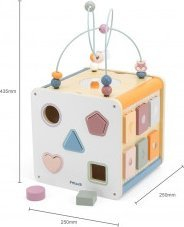 Kub aktivitetesh PolarB Viga Toys, lodër edukative 8 në 1, shumëngjyrëshe
