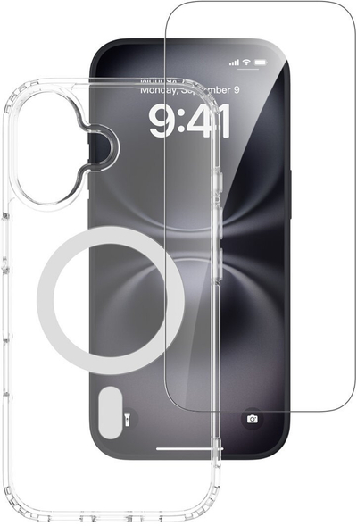 Set mbrojtës 4smarts Premium 360 për Apple iPhone 17, MagSafe, transparent