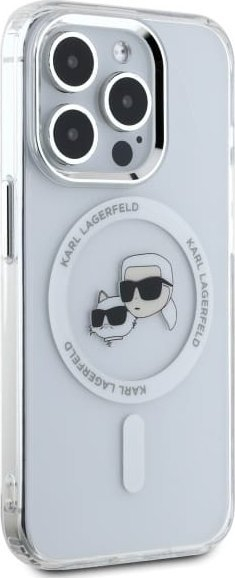 Mbulesë telefoni Karl Lagerfeld KLHMP15XHLSKCH, për iPhone 15 Pro Max 6.7", MagSafe, e bardhë